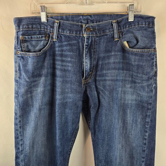 Levi's 514 Jeans Mens 36x30 Blue Denim Straight Fit Dark Wash Skater Normcore - Picture 2 of 11